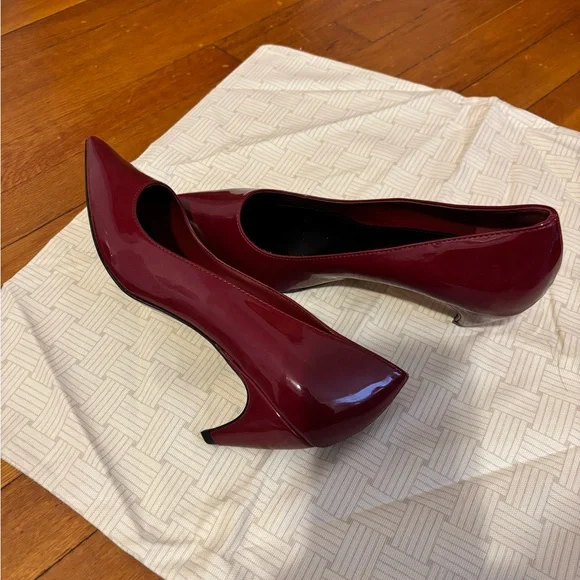 Mango Women's Wine Patent Pointed-Toe Pumps - Picture 5 of 5